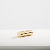 Gabriella Crespi small brushed and polished brass box signed circa 1970.