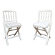 Pair of upholstered folding chairs