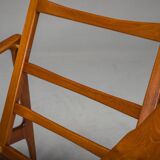 Chaise longue danoise du milieu du siècle en teck attribuée à Ib Kofod-Larsen, années 1960