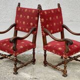 Living room (carved chairs and armchairs) in Louis XIII style