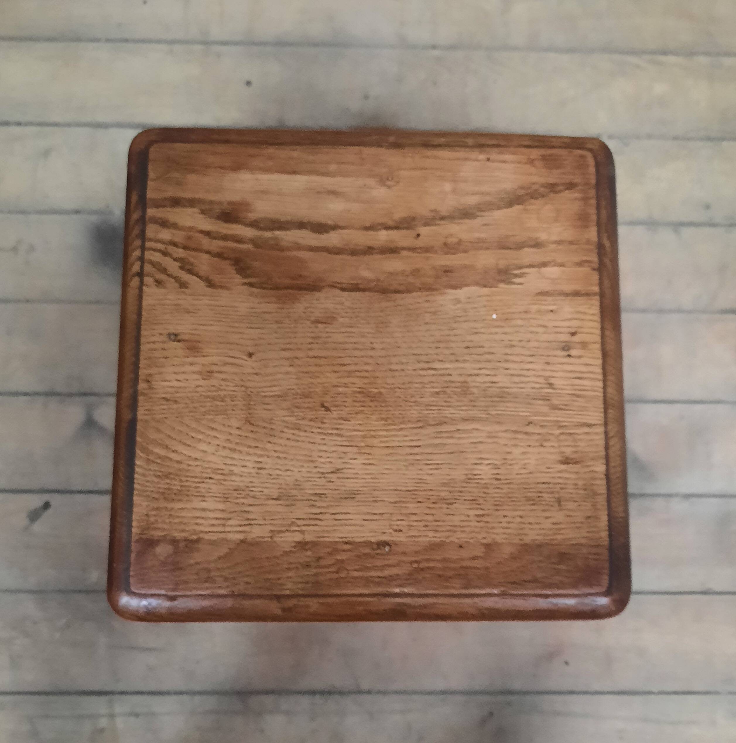 Pair of solid oak stools