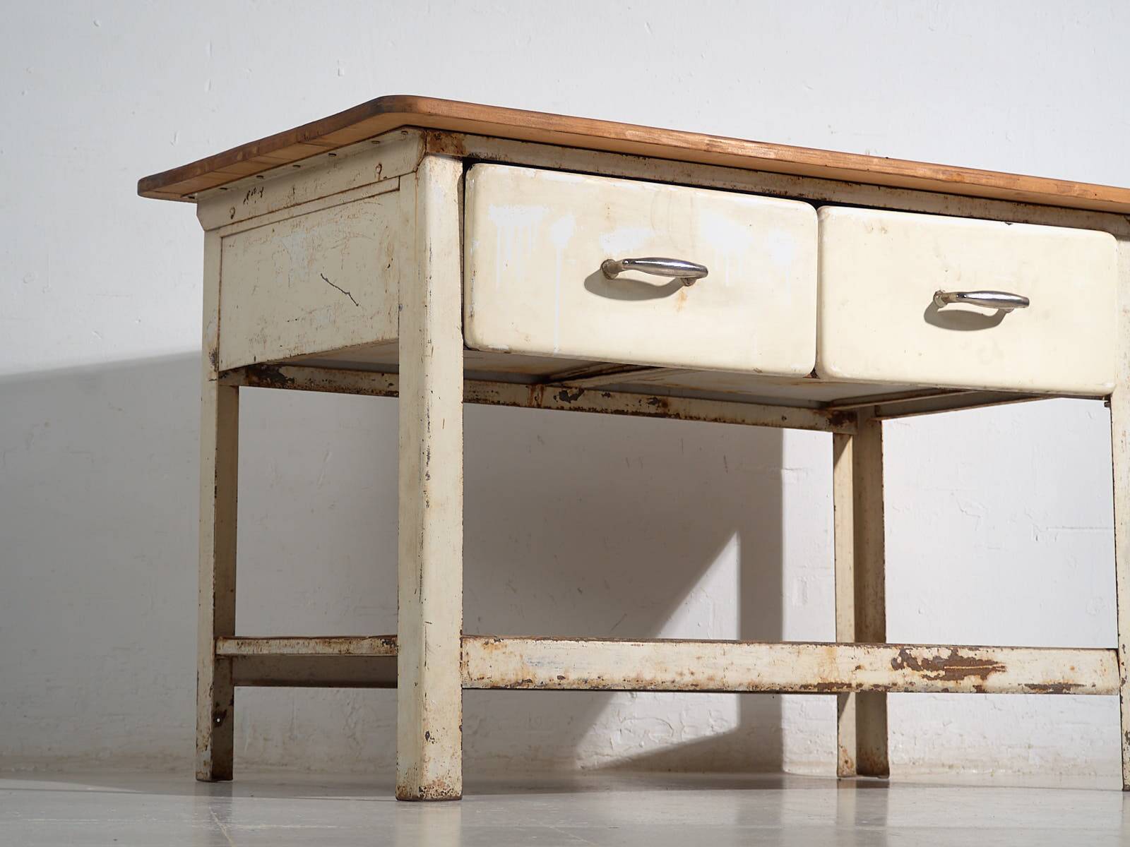 Industrial work table with drawers (c.1940) #75