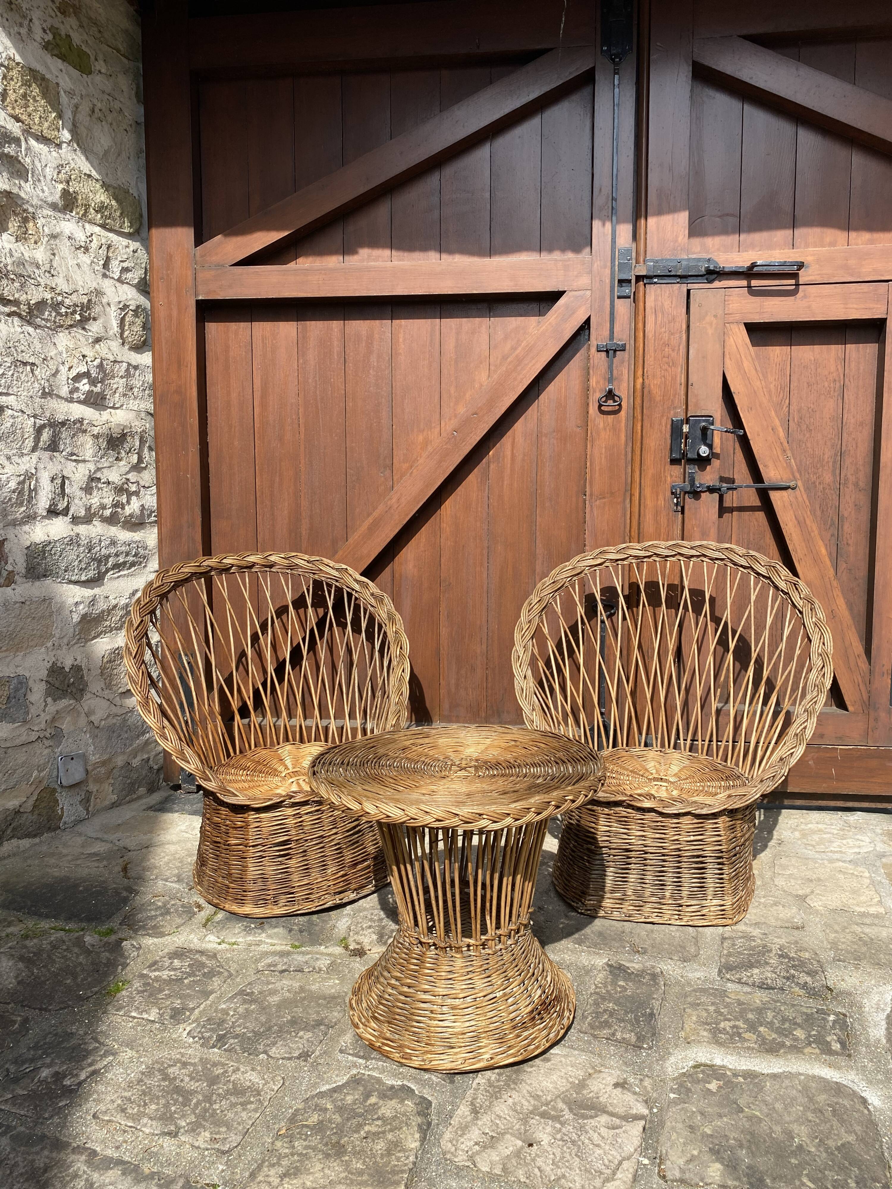 Wicker garden furniture