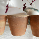 5 pots ancien en terre cuite