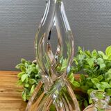 Pair of vintage Art Deco glass candlesticks