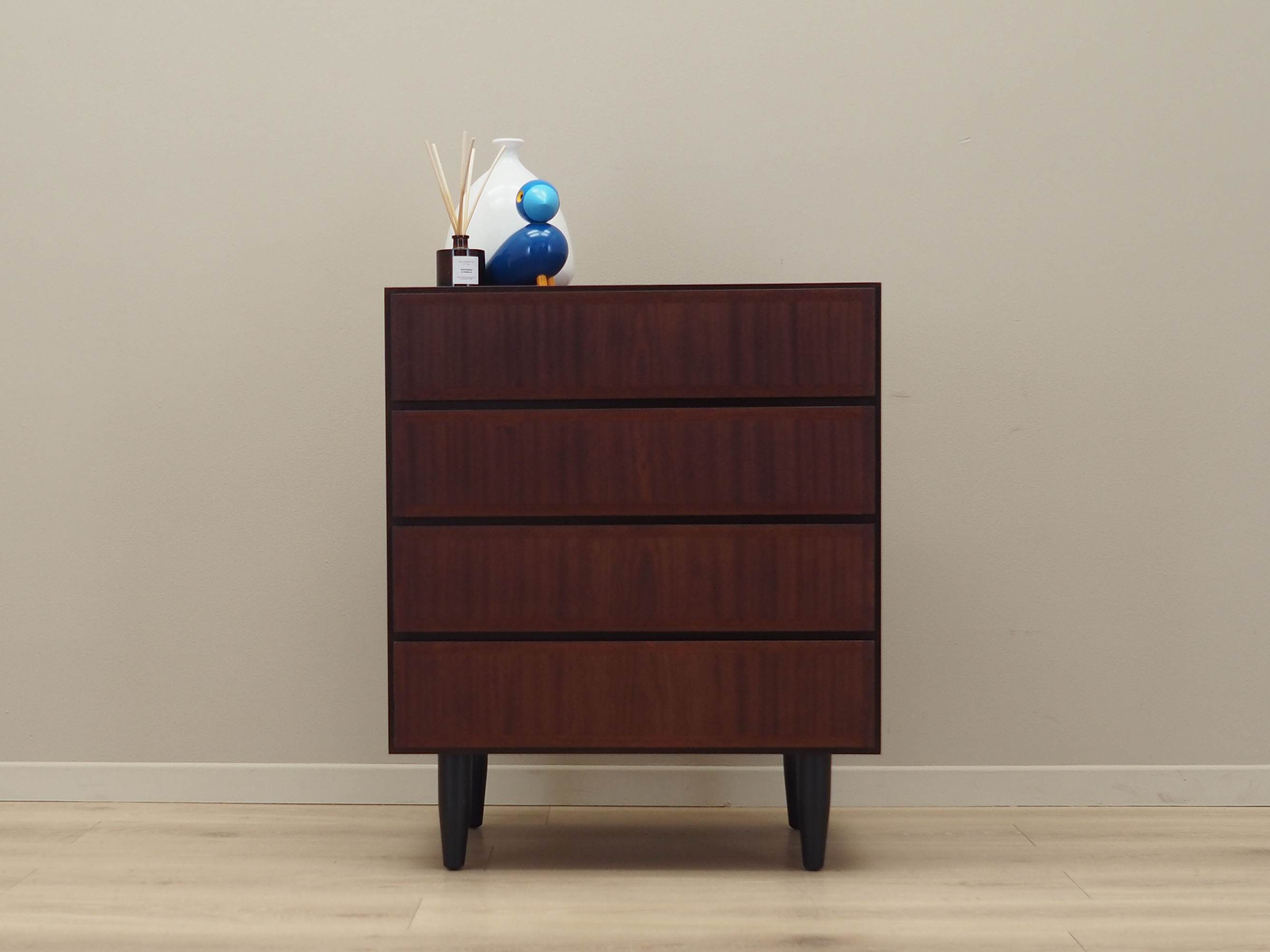 Mahogany chest of drawers, Danish design, 1970s, manufacture: Omann Jun