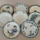 8 iron earthenware plates (St Amand Hamage HB & Cie Sarreguemines Digoin)