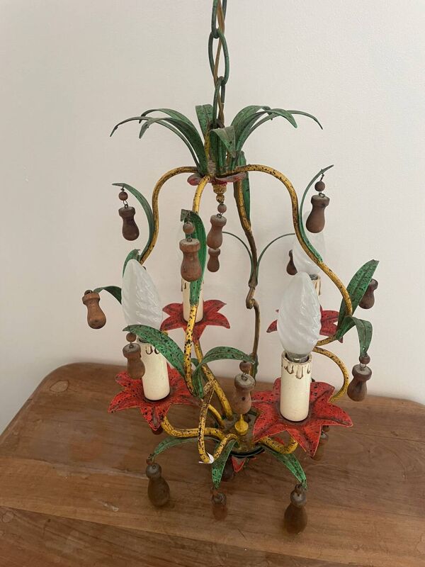 Lustre en tôle vintage