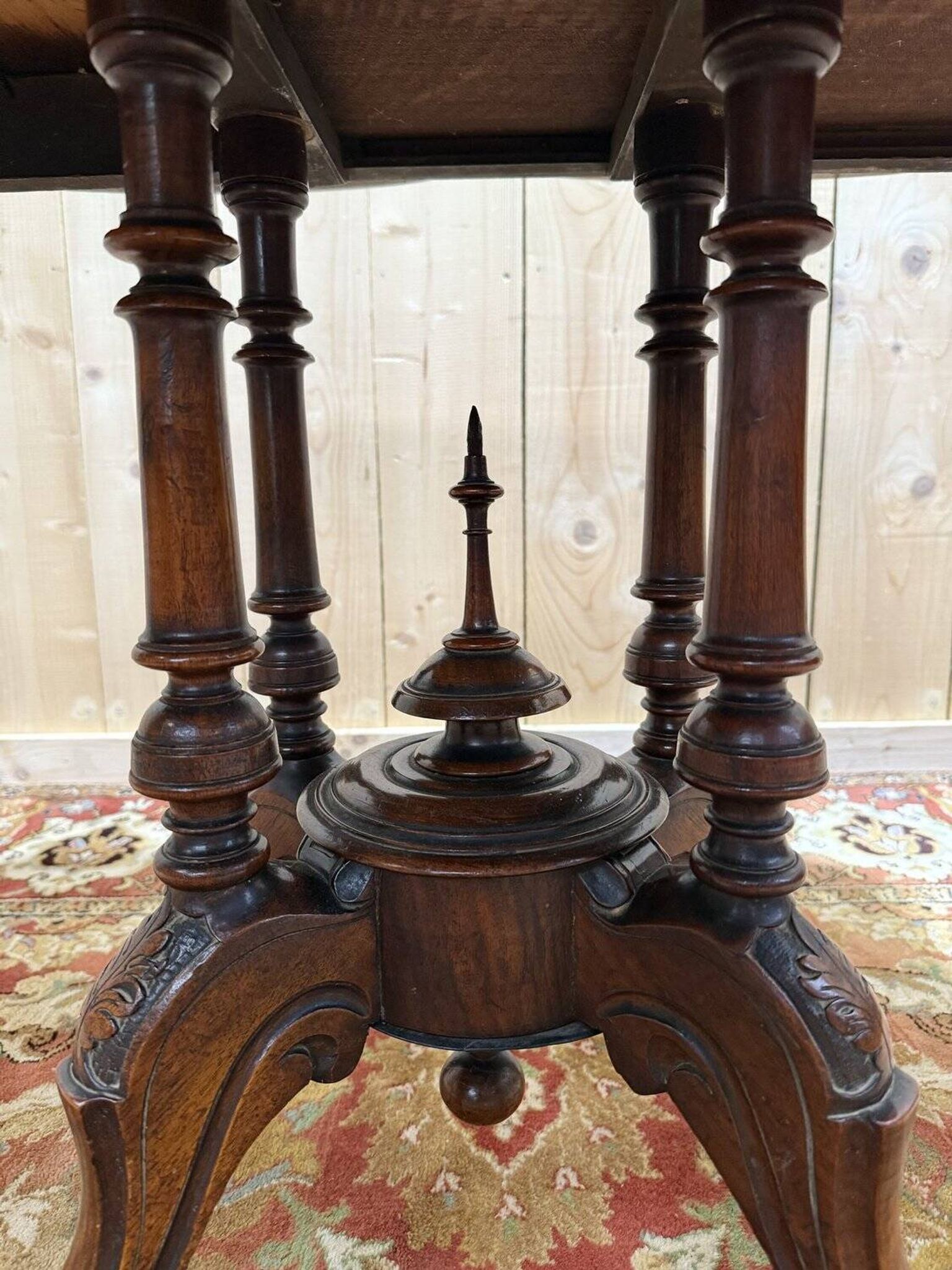 Table à jeux Anglaise - Victorienne en marqueterie