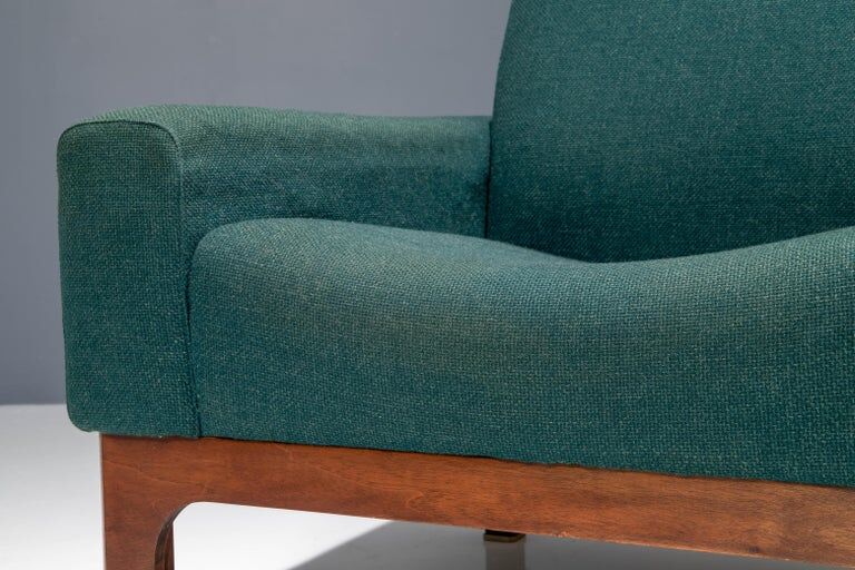 Romantica living room set by Piero Ranzani for Elam in walnut Italy 1950s