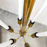 Art Deco brass scones cinema chandelier tubes 1930s