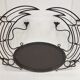 Vintage plant-bearing mirror in art nouveau style