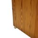 Vintage pinewood stool side table with compartment 70s design