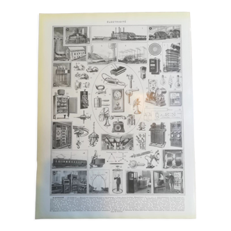 Lithographie sur l'électricité de 1928