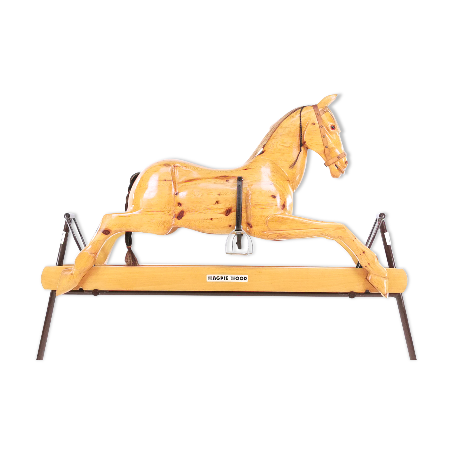 Vintage english handmade childs rocking horse