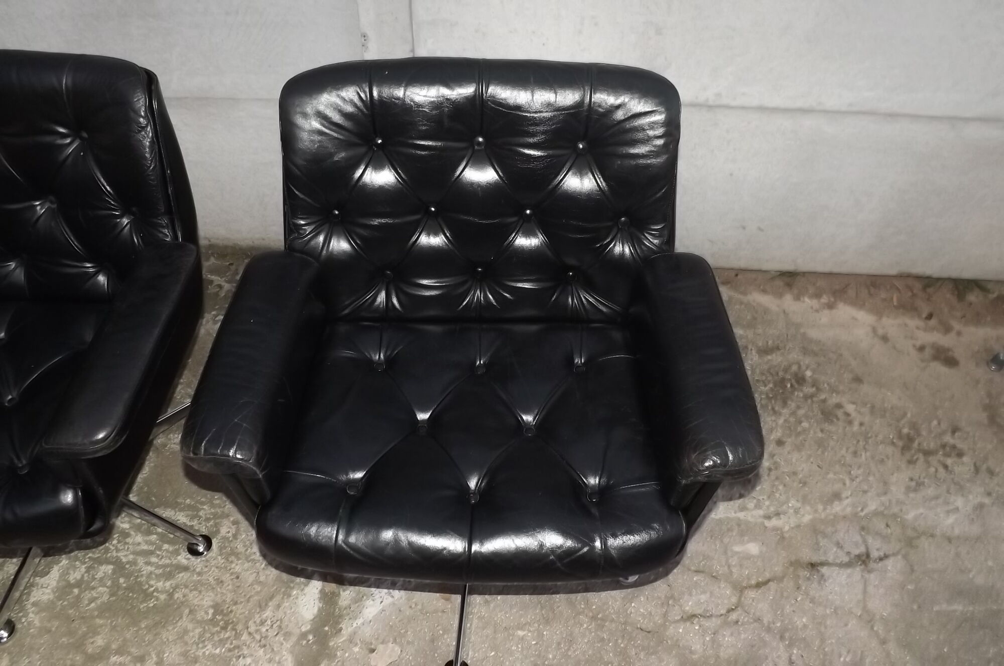 Pair of bridge armchairs from Airborne around 1965