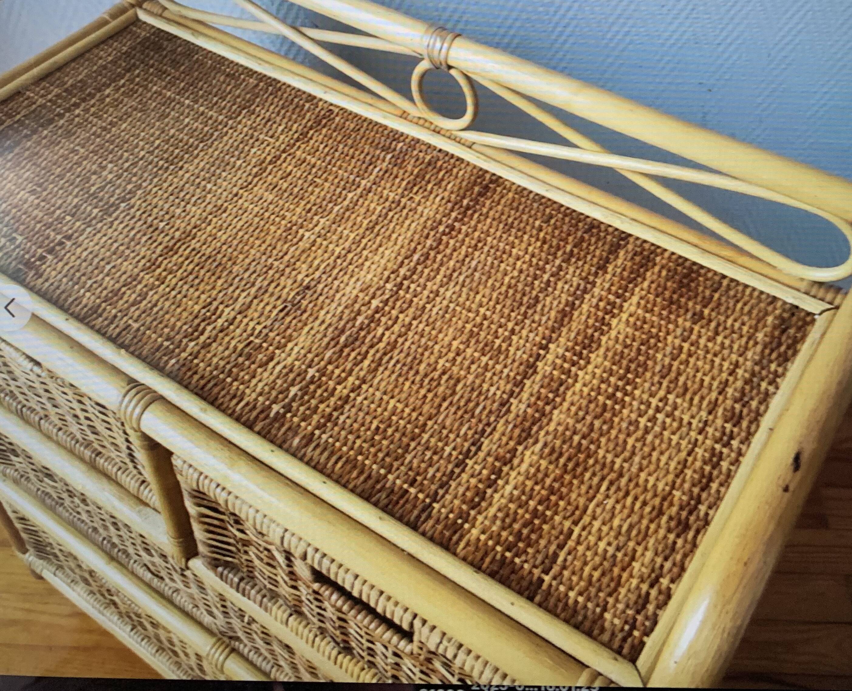 Rattan chest of drawers