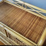 Rattan chest of drawers