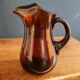 Vintage Spanish Sangria Carafe - Retro Amber Glass Jug