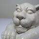 Large elongated panther in crackled earthenware, vintage 1960s-1980s.