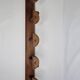 Wall coat rack in solid wood "half-moon" handmade, 75 cm