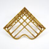 Bamboo and rattan coat rack, 1960s
