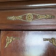 Large antique library from the Empire/Napoleon III period in mahogany and gilded bronze.