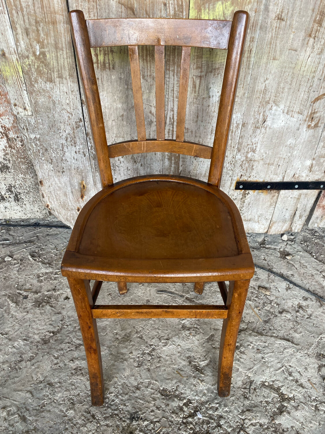 Vintage Luterma Bistro Chair Wood Thermoformed Seat #D801