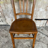 Vintage Luterma Bistro Chair Wood Thermoformed Seat #D801