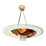 Suspension in gilded brass, Italian design from the 1970s.
