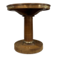 Art Deco pedestal table in mahogany and gilded bronzes around 1920
