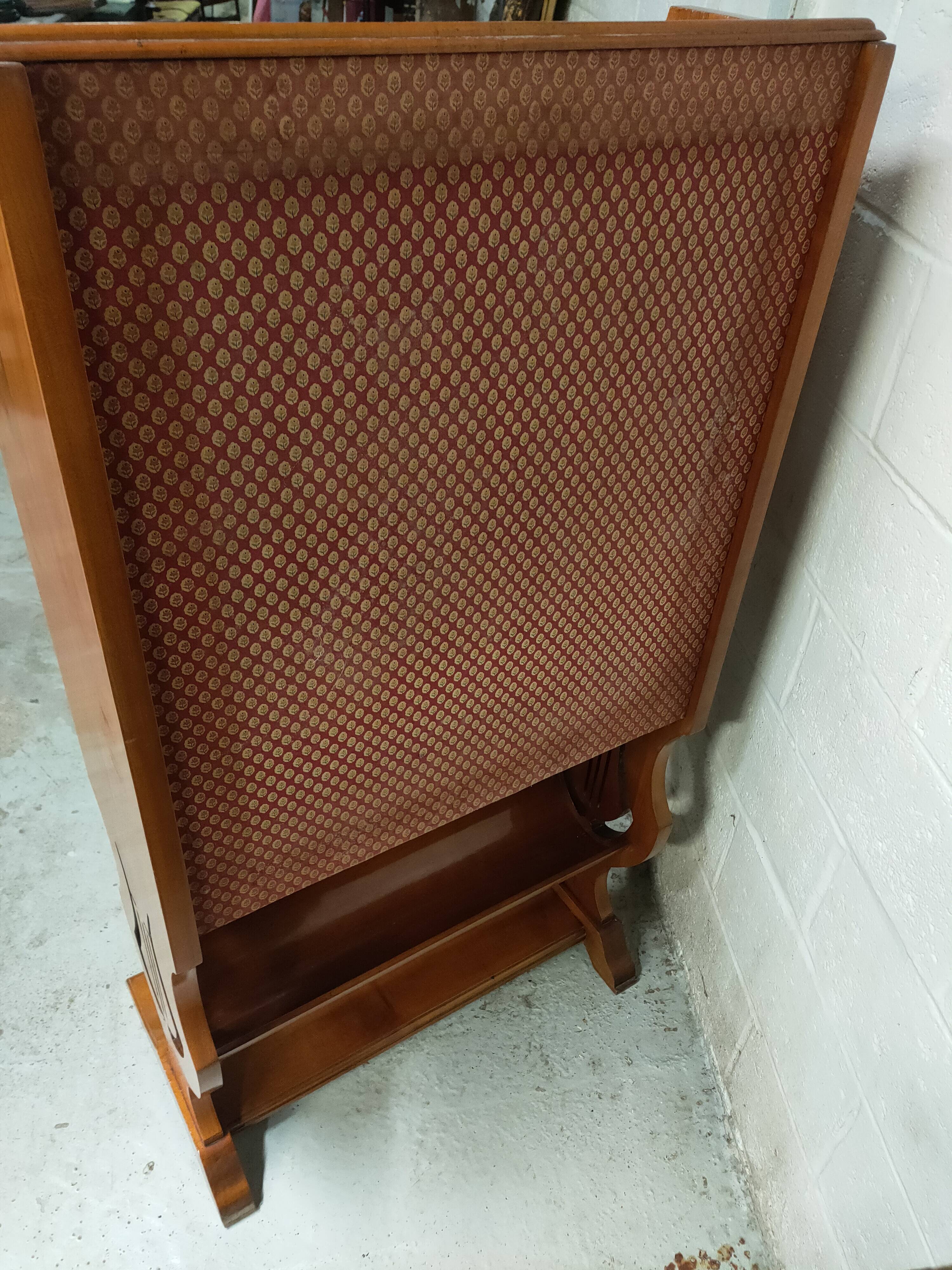 cherry wood secretary with lyre base from the 50s-60s