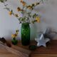 Antique green glass jar