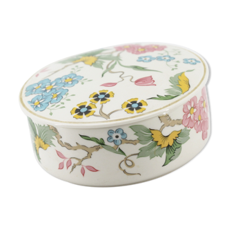 Jewelry box flowers chintz