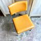 Chair in chromed metal and ochre skaï 1970s