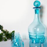 Fine blue liquor service