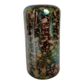 Small iridescent speckled vase
