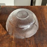 Very large vintage salad bowl with a stylised flower petal pattern H14.5