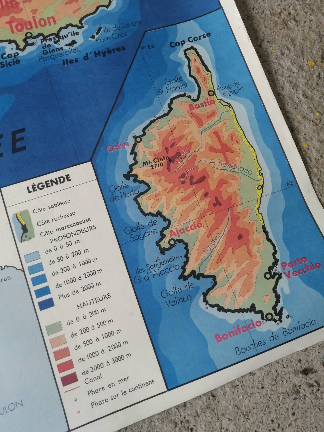 Carte scolaire vintage mdi FRANCE Méditerranée