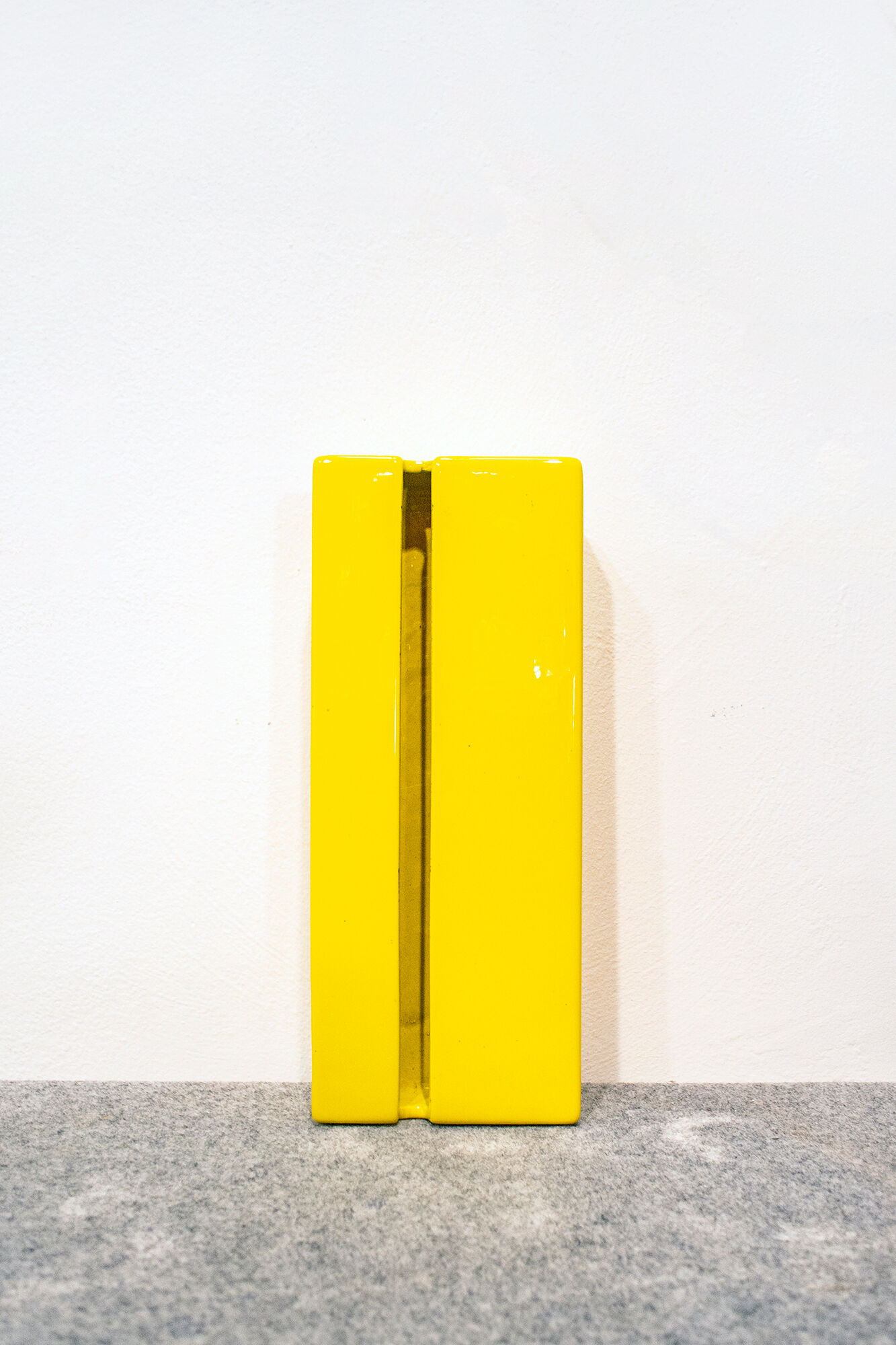 Yellow Ceramic Vase from Gabbianelli, Italy, 1970s