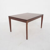 Table basse moderne scandinave de rectangle de bois de rose, années 60