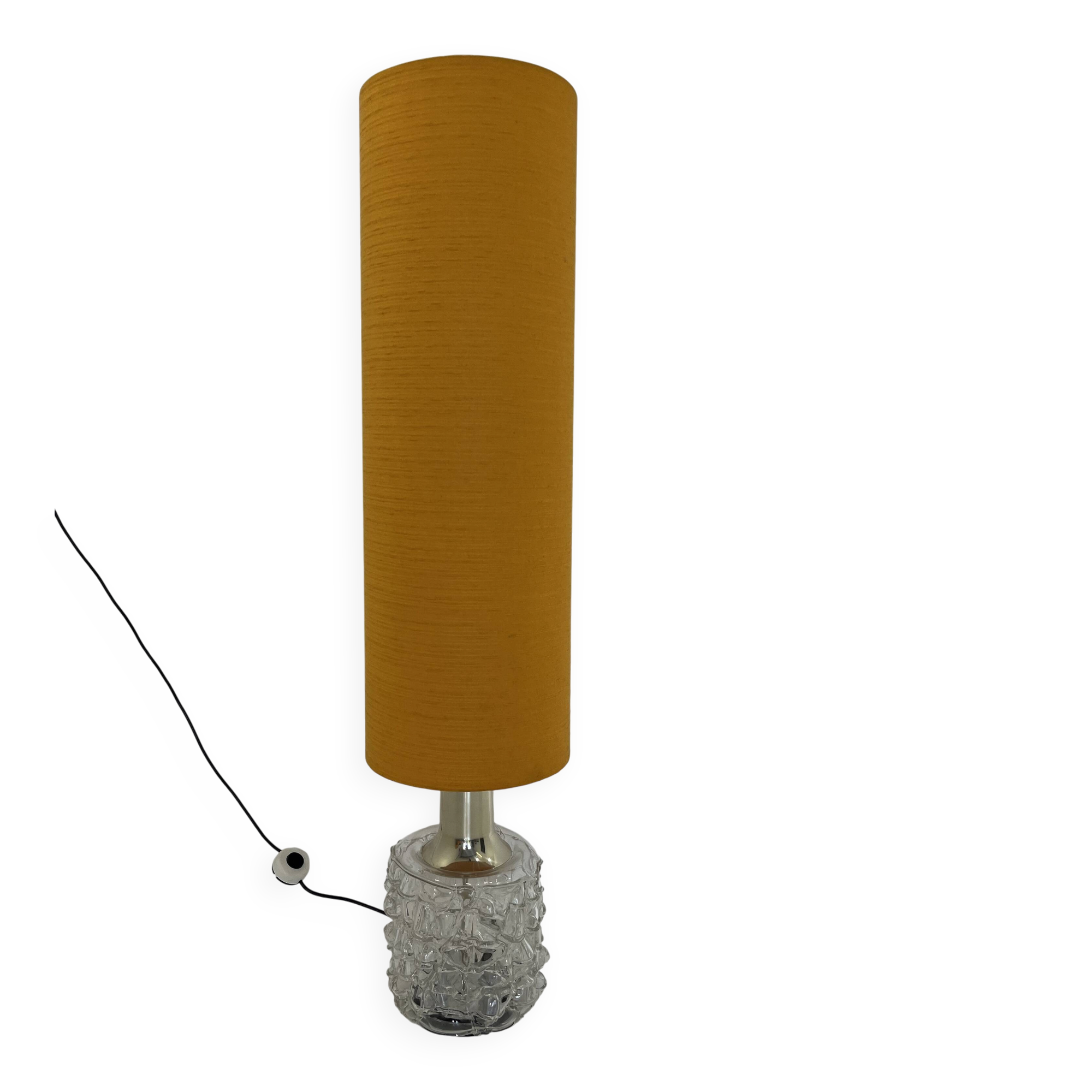 Lampe vintage en verre bulle et chrome de Doria Leuchten, Allemagne, années 1960.