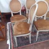 Set of 6 Louis XVI style mediallon chairs