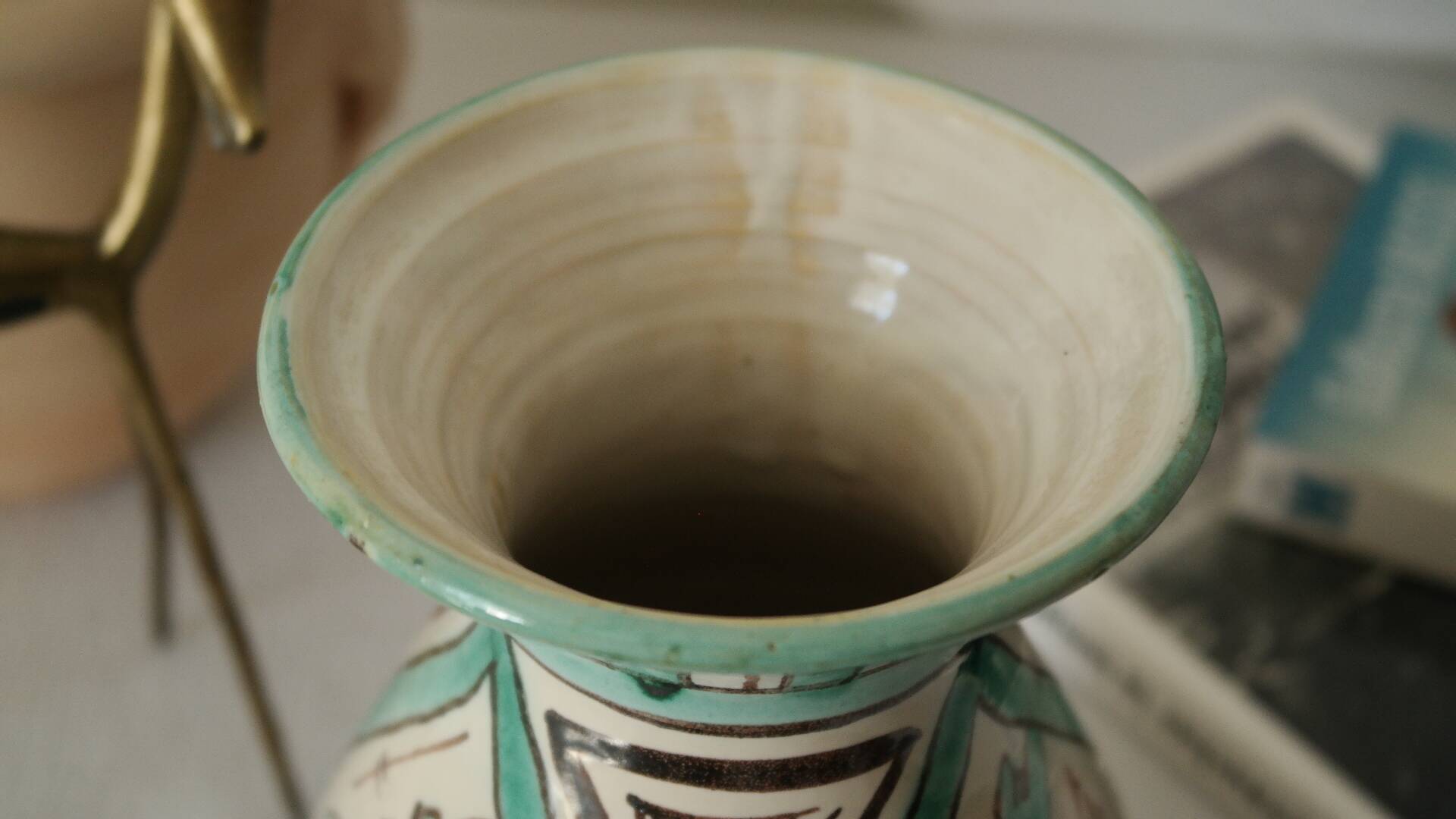 Spanish enamelled terracotta vase PUNTER 1960