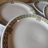Set of 4 Pillivuyt plates, Pergola decor for dessert