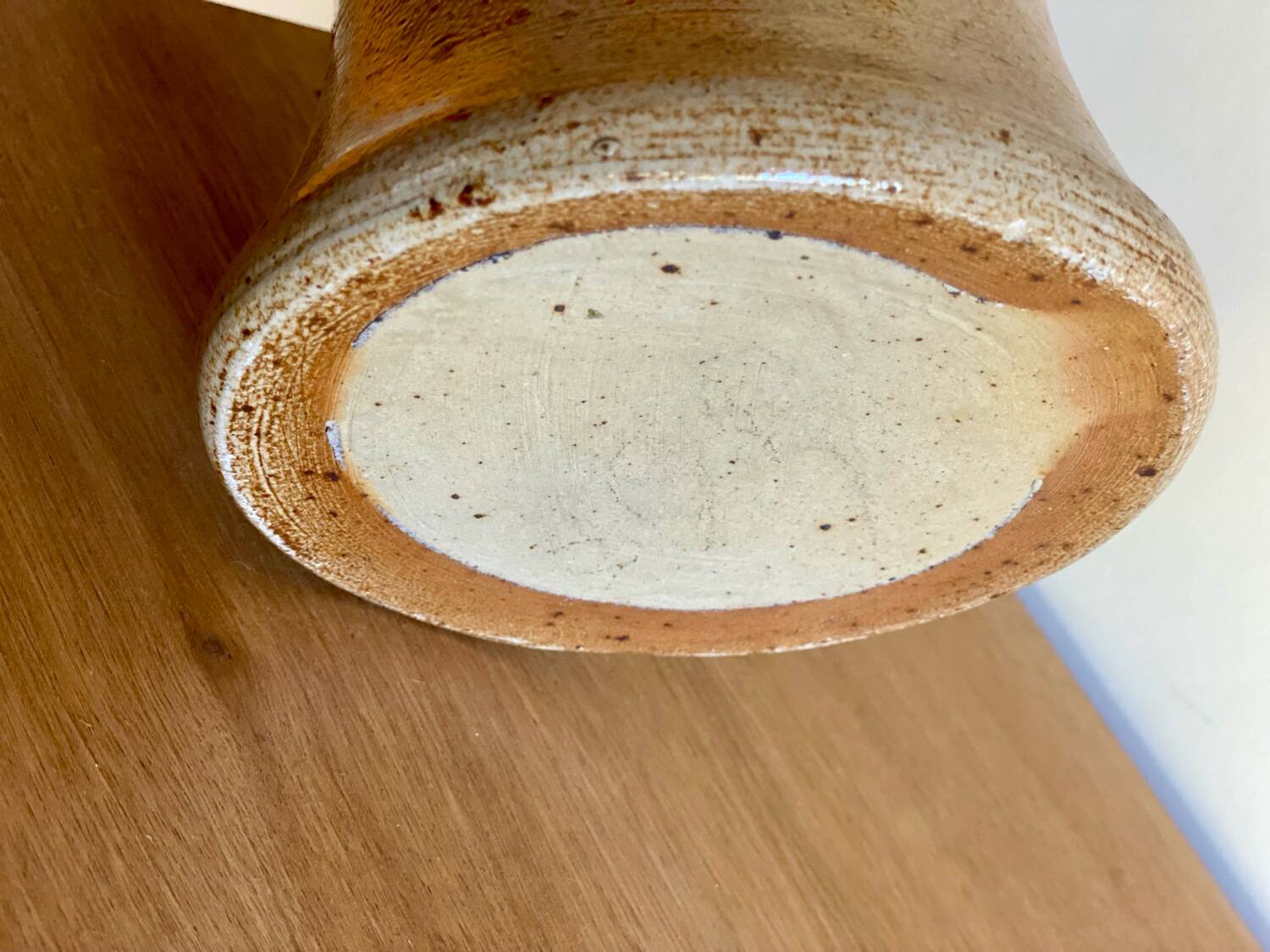 Vintage handmade ceramic jug vase pot