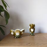 Pair of barbotine vases