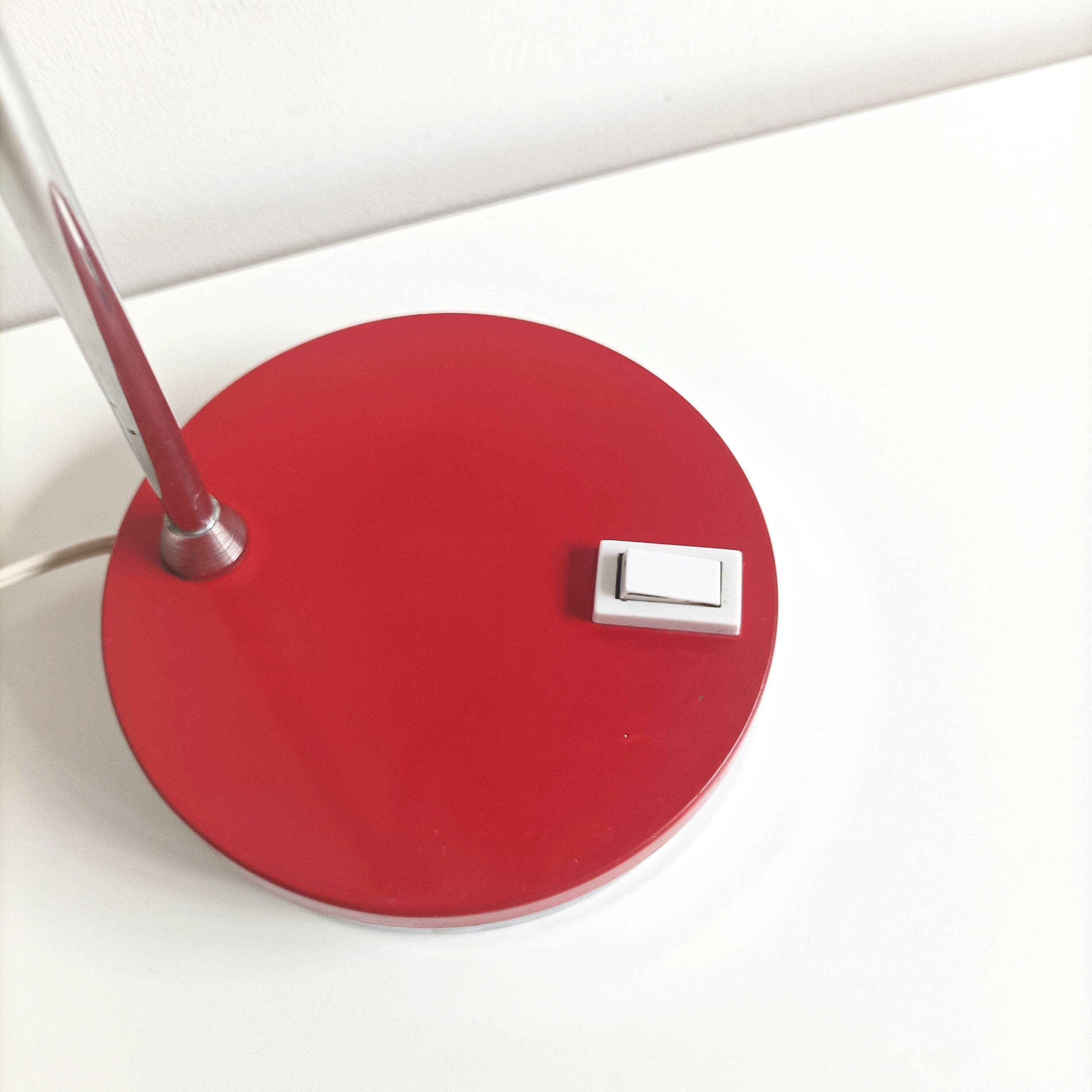 Eyeball lamp in lacquered and chromed metal