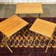 Suite de tables gigognes en teck des années 1970 de la marque GPlan