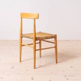 Set of 6 vintage dining chairs from uluv, wicker seats, czechoslovakia, 1960s